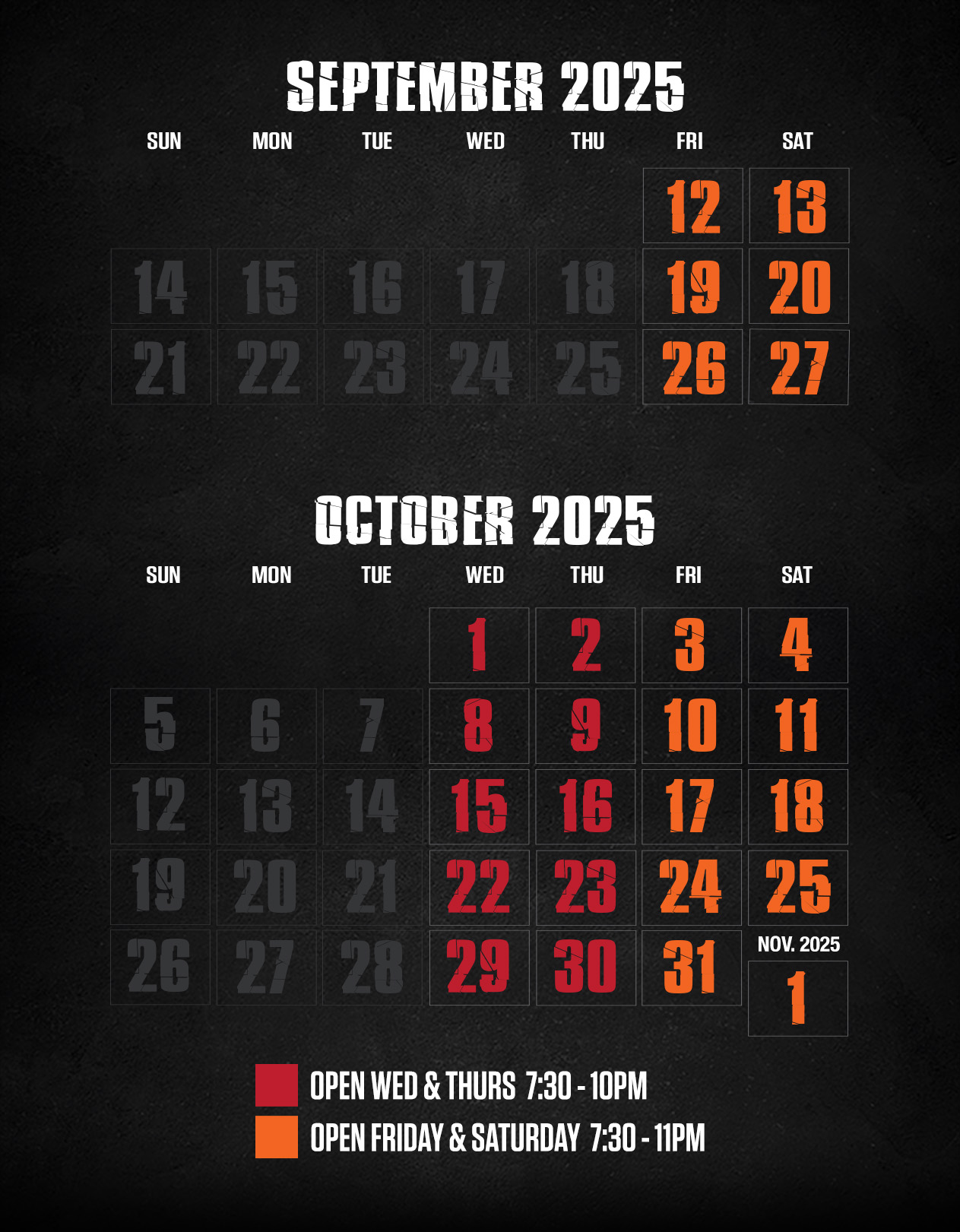haunted hollow-2025-calenders